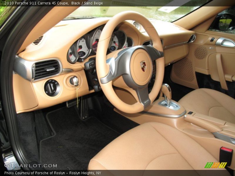 Black / Sand Beige 2010 Porsche 911 Carrera 4S Coupe
