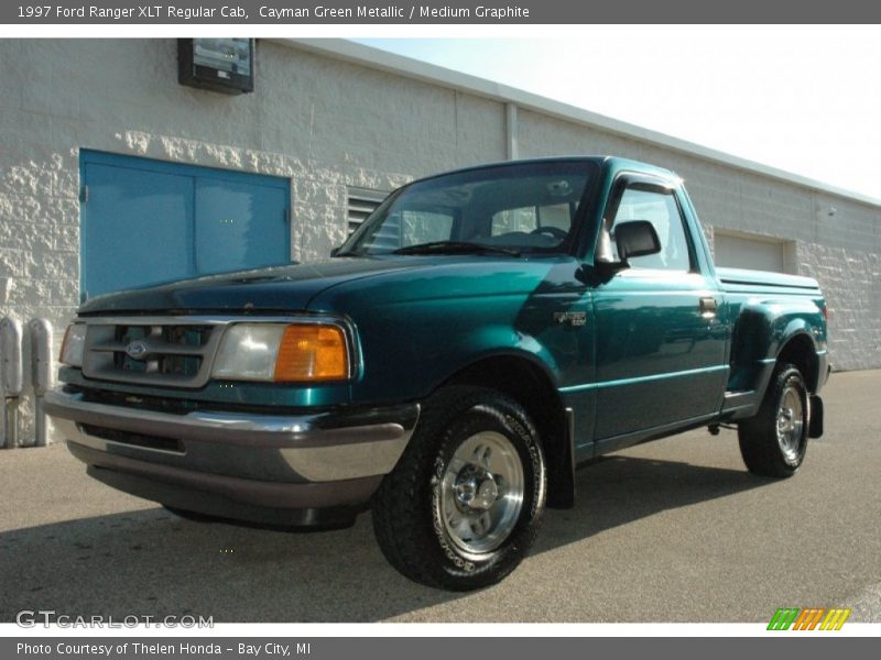 Cayman Green Metallic / Medium Graphite 1997 Ford Ranger XLT Regular Cab