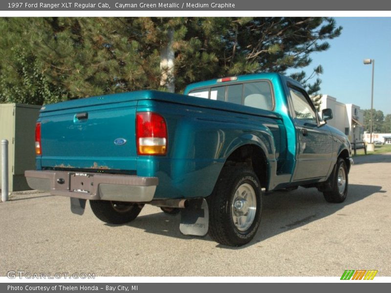 Cayman Green Metallic / Medium Graphite 1997 Ford Ranger XLT Regular Cab