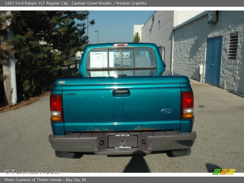 Cayman Green Metallic / Medium Graphite 1997 Ford Ranger XLT Regular Cab