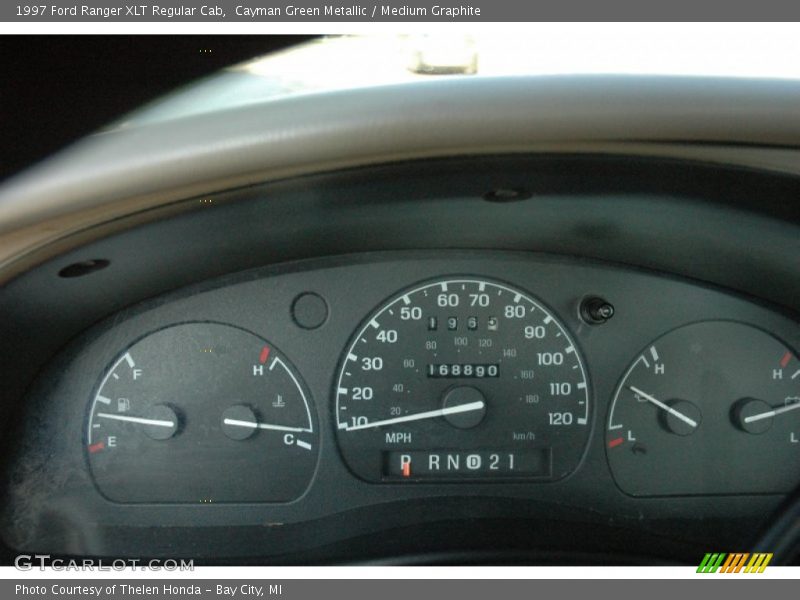 Cayman Green Metallic / Medium Graphite 1997 Ford Ranger XLT Regular Cab