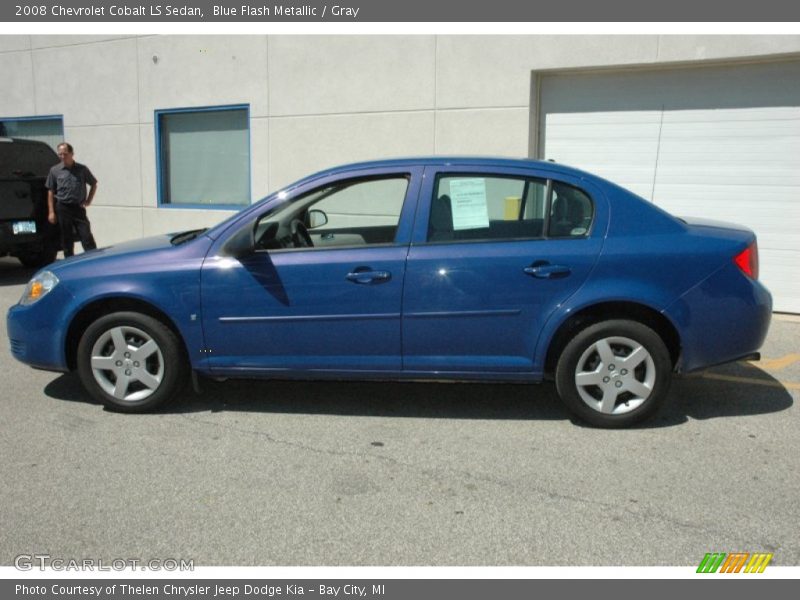 Blue Flash Metallic / Gray 2008 Chevrolet Cobalt LS Sedan
