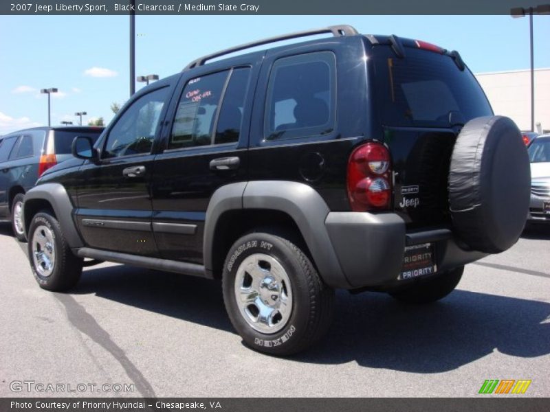 Black Clearcoat / Medium Slate Gray 2007 Jeep Liberty Sport
