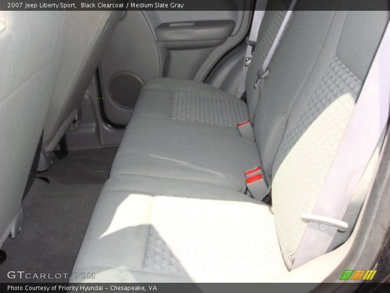 Black Clearcoat / Medium Slate Gray 2007 Jeep Liberty Sport