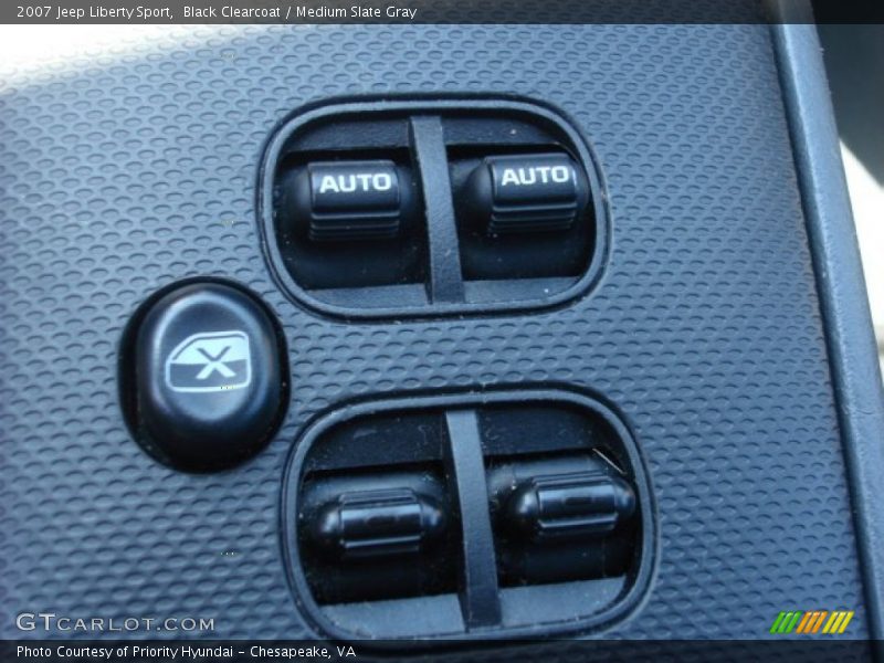 Black Clearcoat / Medium Slate Gray 2007 Jeep Liberty Sport