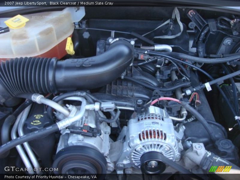 Black Clearcoat / Medium Slate Gray 2007 Jeep Liberty Sport