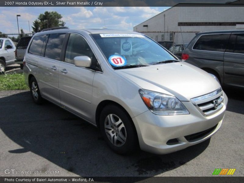 Silver Pearl Metallic / Gray 2007 Honda Odyssey EX-L