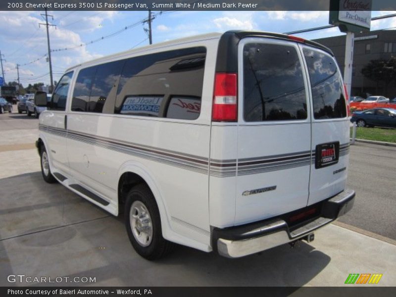 Summit White / Medium Dark Pewter 2003 Chevrolet Express 3500 LS Passenger Van