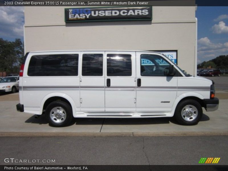 Summit White / Medium Dark Pewter 2003 Chevrolet Express 3500 LS Passenger Van