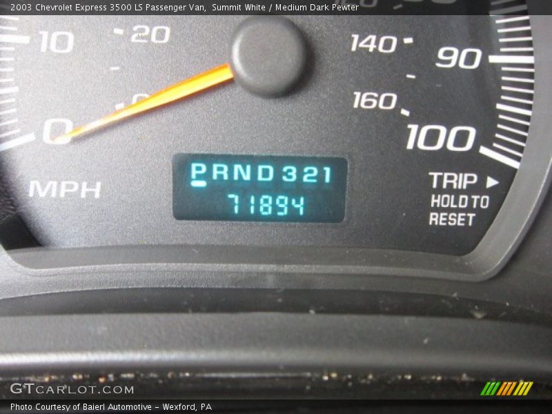 Summit White / Medium Dark Pewter 2003 Chevrolet Express 3500 LS Passenger Van