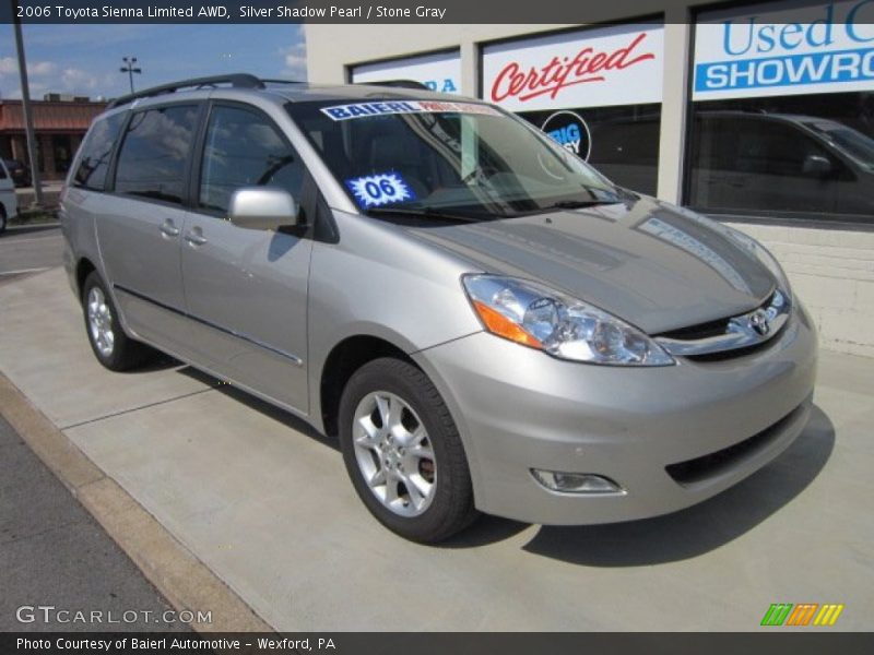 Silver Shadow Pearl / Stone Gray 2006 Toyota Sienna Limited AWD