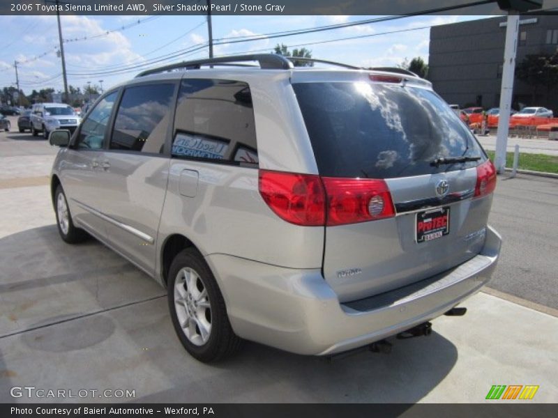 Silver Shadow Pearl / Stone Gray 2006 Toyota Sienna Limited AWD