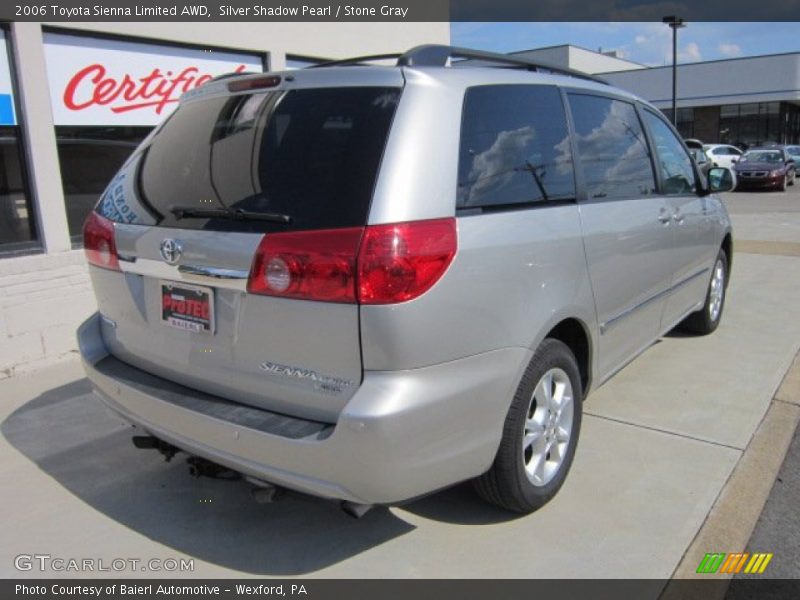 Silver Shadow Pearl / Stone Gray 2006 Toyota Sienna Limited AWD