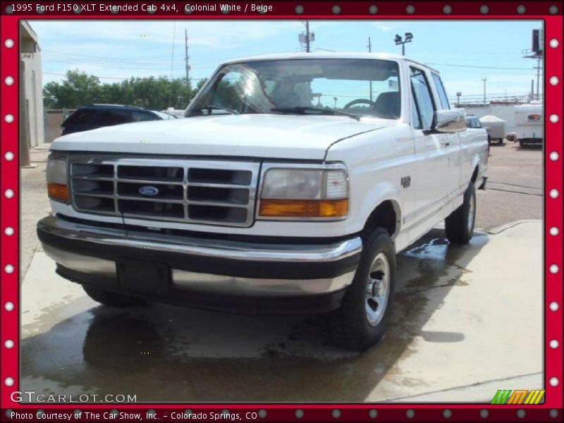 Colonial White / Beige 1995 Ford F150 XLT Extended Cab 4x4