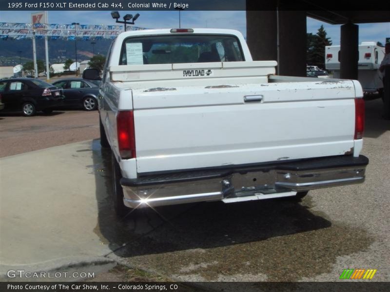 Colonial White / Beige 1995 Ford F150 XLT Extended Cab 4x4