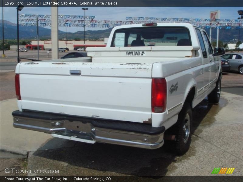 Colonial White / Beige 1995 Ford F150 XLT Extended Cab 4x4