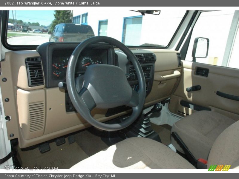 Stone White / Camel Beige 2002 Jeep Wrangler X 4x4