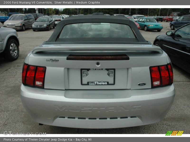 Silver Metallic / Medium Graphite 2000 Ford Mustang V6 Convertible