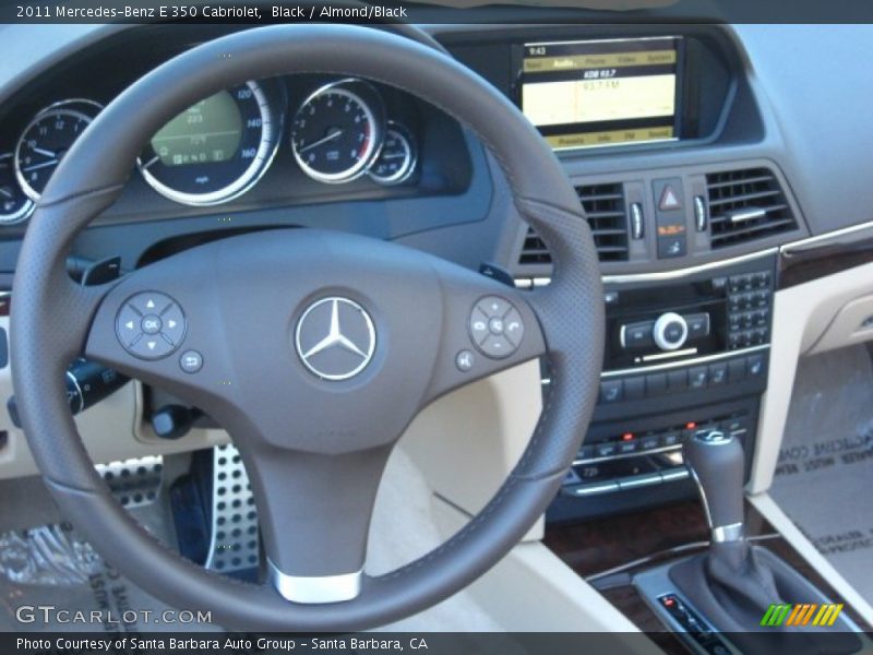 Black / Almond/Black 2011 Mercedes-Benz E 350 Cabriolet