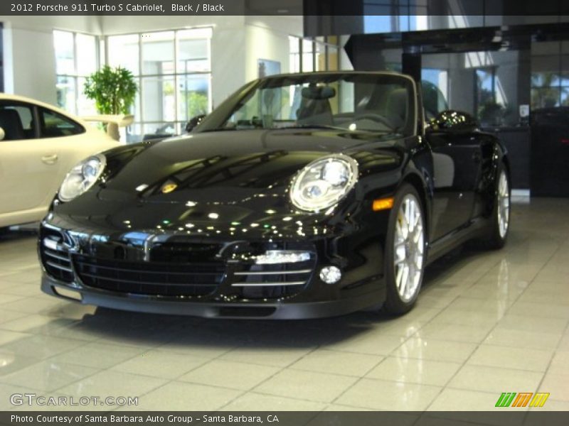 Black / Black 2012 Porsche 911 Turbo S Cabriolet