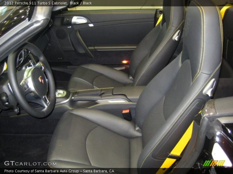 Black / Black 2012 Porsche 911 Turbo S Cabriolet