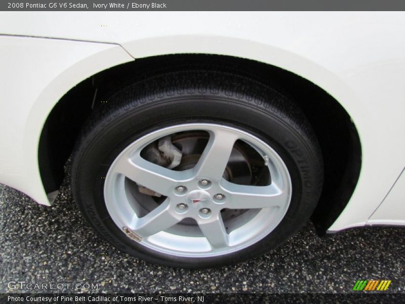 Ivory White / Ebony Black 2008 Pontiac G6 V6 Sedan