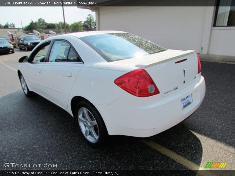 Ivory White / Ebony Black 2008 Pontiac G6 V6 Sedan