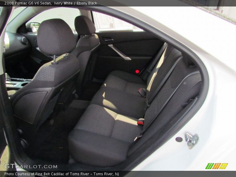 Ivory White / Ebony Black 2008 Pontiac G6 V6 Sedan