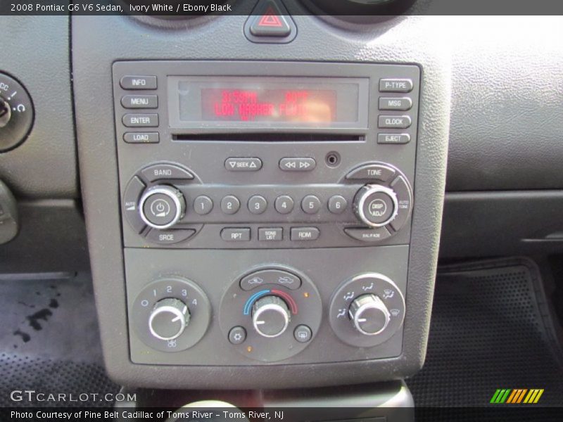 Ivory White / Ebony Black 2008 Pontiac G6 V6 Sedan