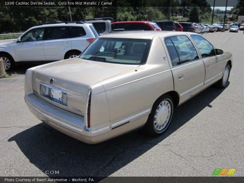 Gold Fire Mist Metallic / Camel 1998 Cadillac DeVille Sedan