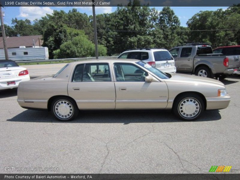 Gold Fire Mist Metallic / Camel 1998 Cadillac DeVille Sedan