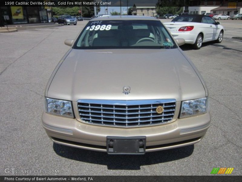 Gold Fire Mist Metallic / Camel 1998 Cadillac DeVille Sedan