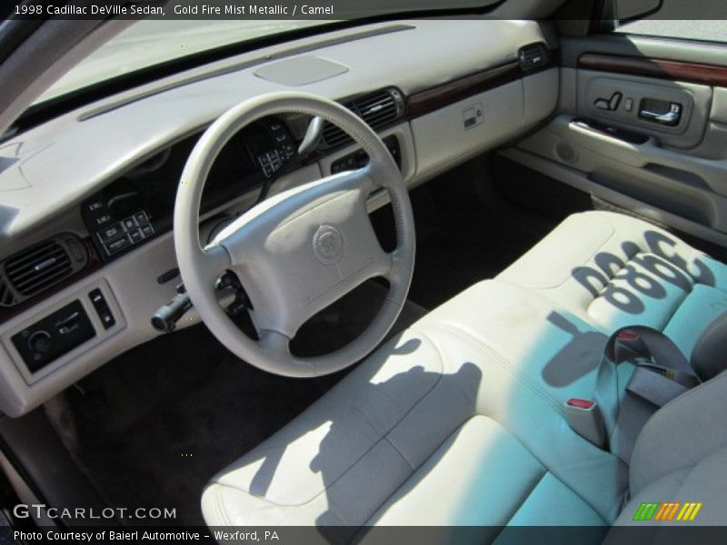 Gold Fire Mist Metallic / Camel 1998 Cadillac DeVille Sedan