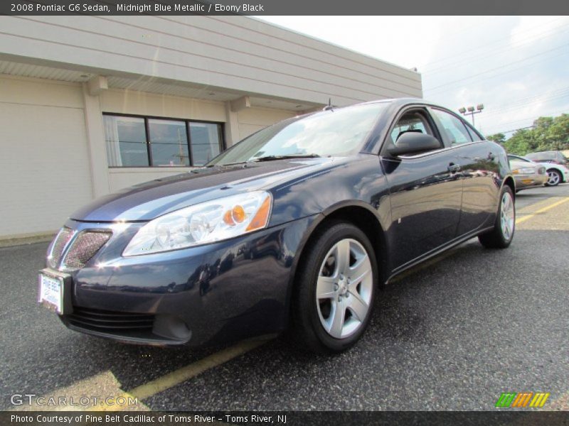 Midnight Blue Metallic / Ebony Black 2008 Pontiac G6 Sedan