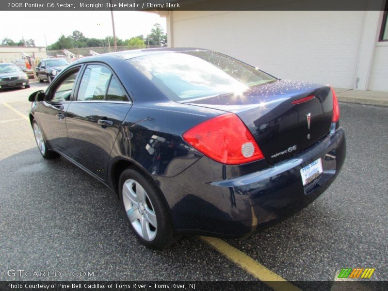 Midnight Blue Metallic / Ebony Black 2008 Pontiac G6 Sedan