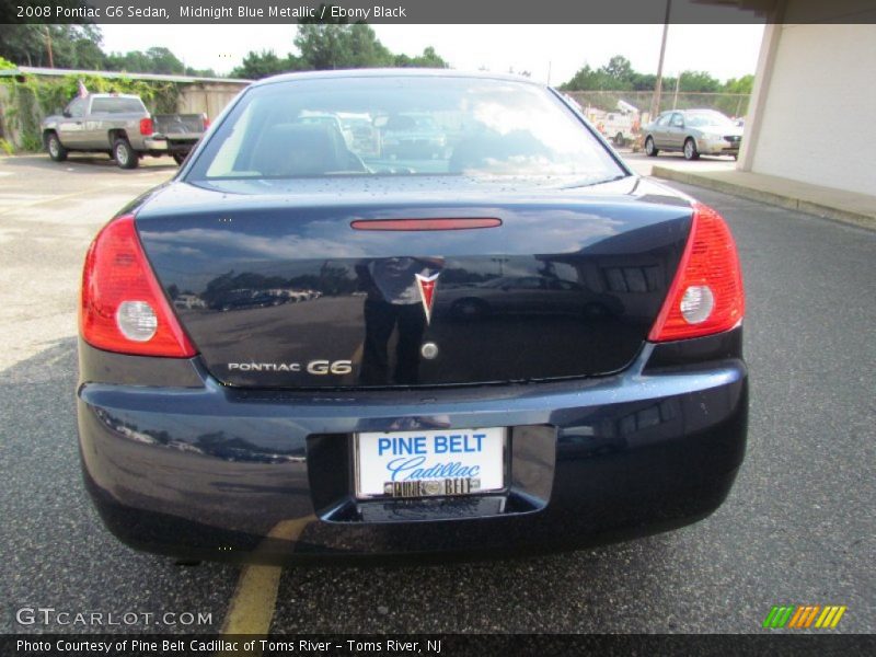 Midnight Blue Metallic / Ebony Black 2008 Pontiac G6 Sedan