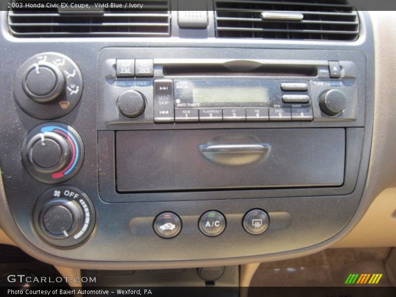 Vivid Blue / Ivory 2003 Honda Civic EX Coupe