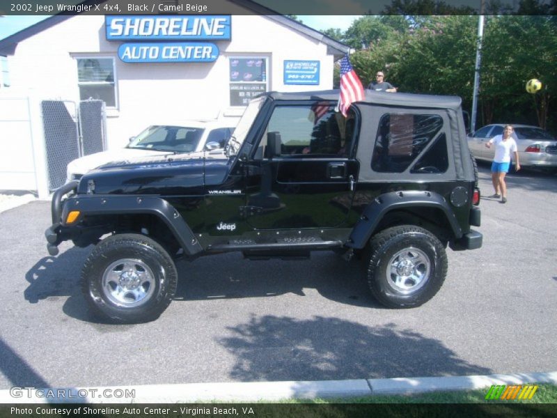 Black / Camel Beige 2002 Jeep Wrangler X 4x4