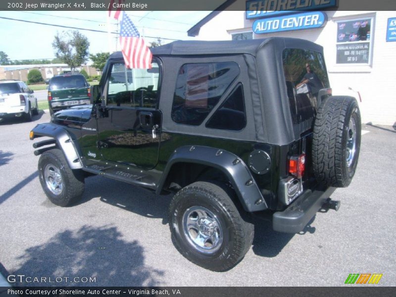 Black / Camel Beige 2002 Jeep Wrangler X 4x4