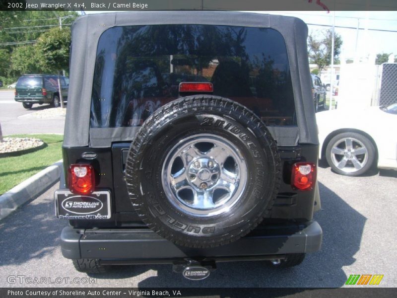 Black / Camel Beige 2002 Jeep Wrangler X 4x4