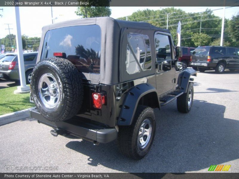 Black / Camel Beige 2002 Jeep Wrangler X 4x4