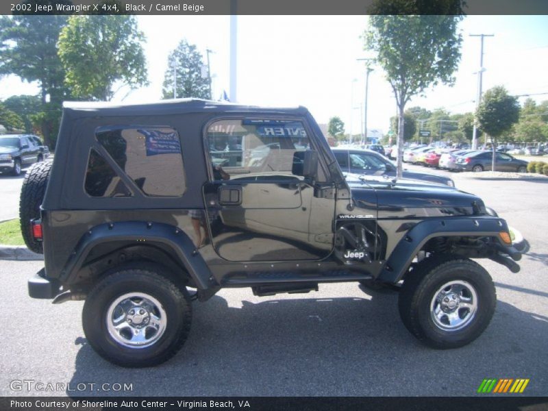Black / Camel Beige 2002 Jeep Wrangler X 4x4