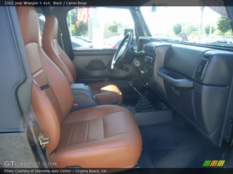 Black / Camel Beige 2002 Jeep Wrangler X 4x4