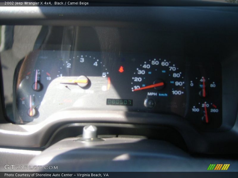 Black / Camel Beige 2002 Jeep Wrangler X 4x4