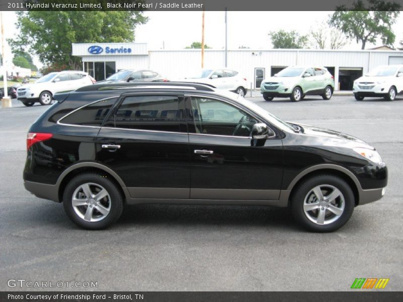 Black Noir Pearl / Saddle Leather 2011 Hyundai Veracruz Limited