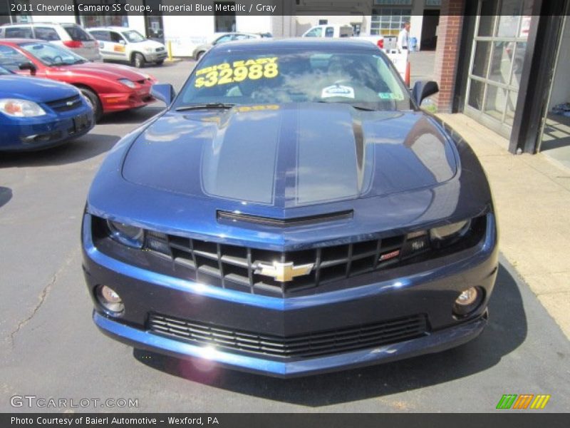 Imperial Blue Metallic / Gray 2011 Chevrolet Camaro SS Coupe