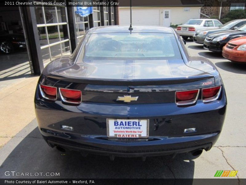 Imperial Blue Metallic / Gray 2011 Chevrolet Camaro SS Coupe