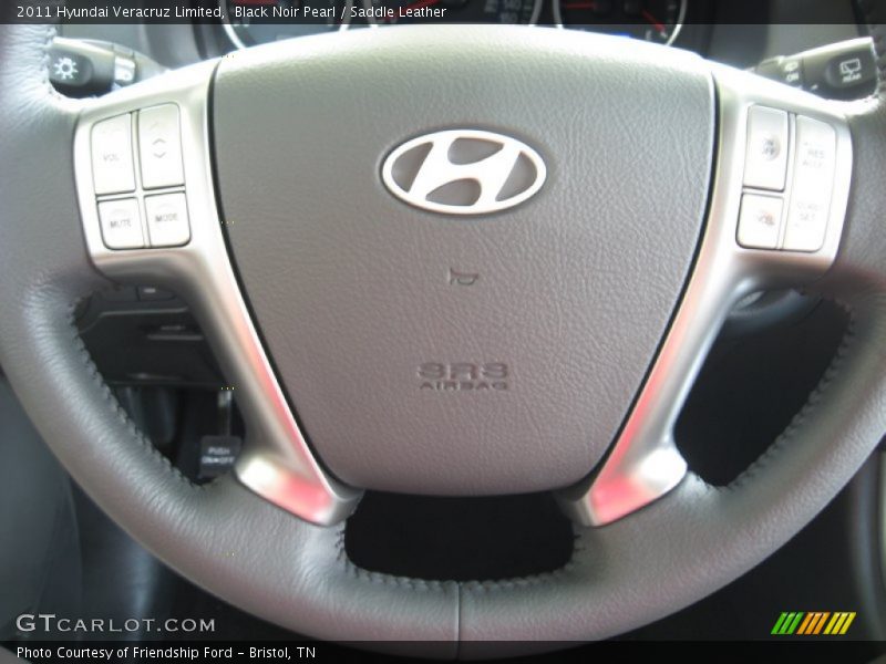Black Noir Pearl / Saddle Leather 2011 Hyundai Veracruz Limited