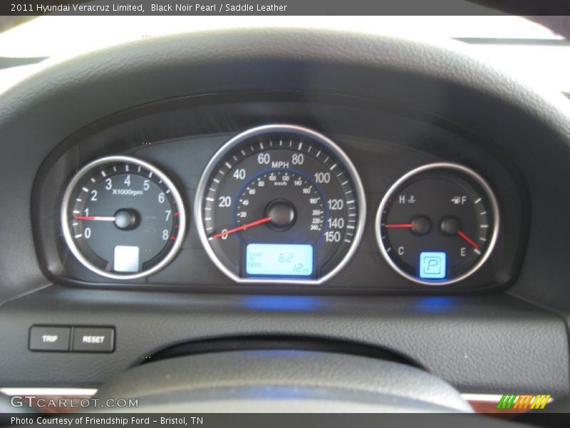 Black Noir Pearl / Saddle Leather 2011 Hyundai Veracruz Limited