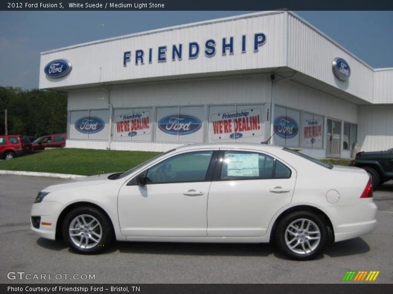 White Suede / Medium Light Stone 2012 Ford Fusion S